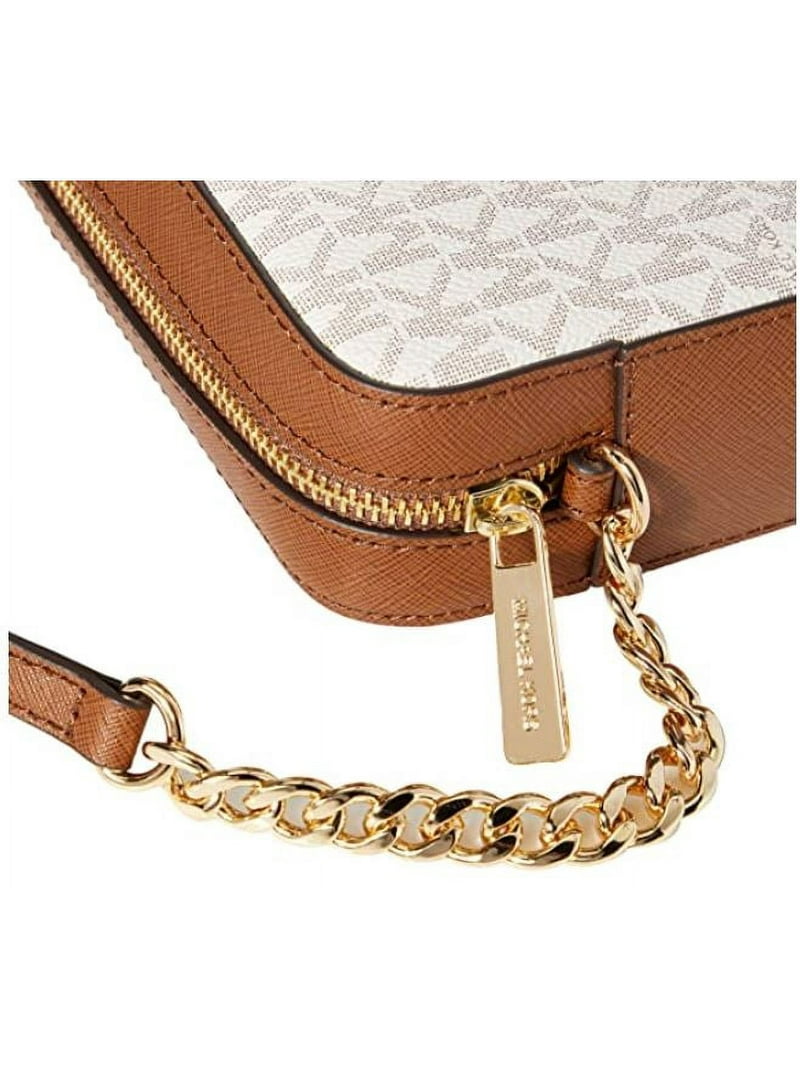 Michael Kors Jet Set Large Crossbody Bag, Vanilla, PVC Coated