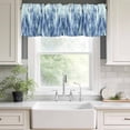 thumbnail image 3 of Navy Blue Vintage Rod Pocket Curtain Valance, Stripes Painting Retro Abstract Art Farmhouse Window Valance for Living Room, Bedroom, Kitchen 60"W x 18"L, 3 of 9