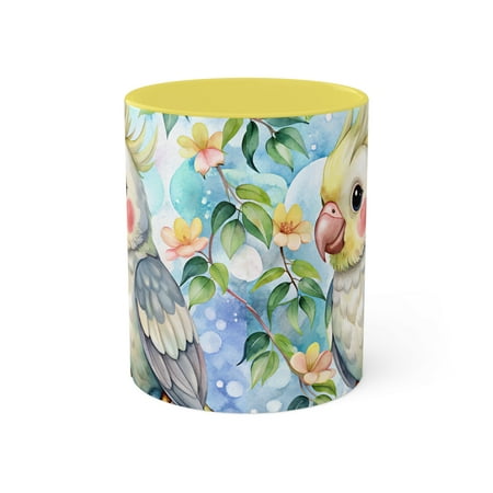 

Watercolor Pattern Cockatiel Coffee Cup/ mug
