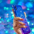 thumbnail image 5 of Mignova iPhone X , iPhone Xs Flash Case, Durable and Cute Colorful Quicksand Series Bling Diamond Flowing Liquid Floating Shockproof Cover case for Apple iPhone X , iPhone Xs 5.8 inch - Blue+Purple, 5 of 6