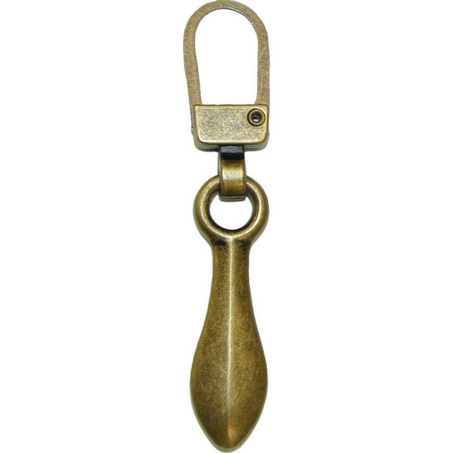 Costumakers Tirette de fermeture à glissière en forme de larme, doré antique — 5 cm