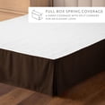 thumbnail image 6 of Tailored Pleated Bed Skirt Box Spring Frame Cover Dust Ruffle in Chocolate Brown for Cal King Size Bedding by Comfort Canopy, 6 of 12