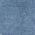 thumbnail image 2 of Home Weavers Allure Bathroom Rug Toilet Lid Seat Cover, Elastic Edges, 100% Cotton Soft Universal Fit for Standard Round Elongated Bath Room Bowl Lids, Washable, 18"x18" Toilet Lid Cover, Blue, 2 of 8