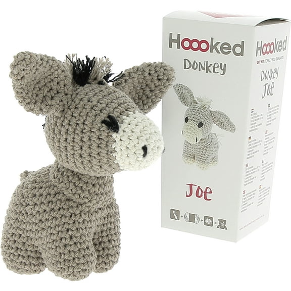 Hoooked Donkey Joe Yarn Kit W/Eco Brabante Yarn-Taupe