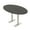 Asian Night w/Silver Base, variant on Oval Bistro Height Meeting Table T-Shaped Metal Base 46x84 Bar Table