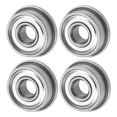 thumbnail image 1 of Uxcell Paquete de 4 Cojinetes de Bola con Brida F694ZZ, 4x11x4mm Sellados de Metal de Acero Cromado para Carretilla, 1 of 1