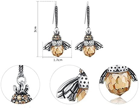 Dancing Bee Earrings Sterling Silver 