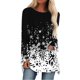 thumbnail image 1 of Camisetas de mujer Estampado floral Manga larga Otoño Loose Fit Pullover Blusa Túnica para el trabajo, 1 of 5