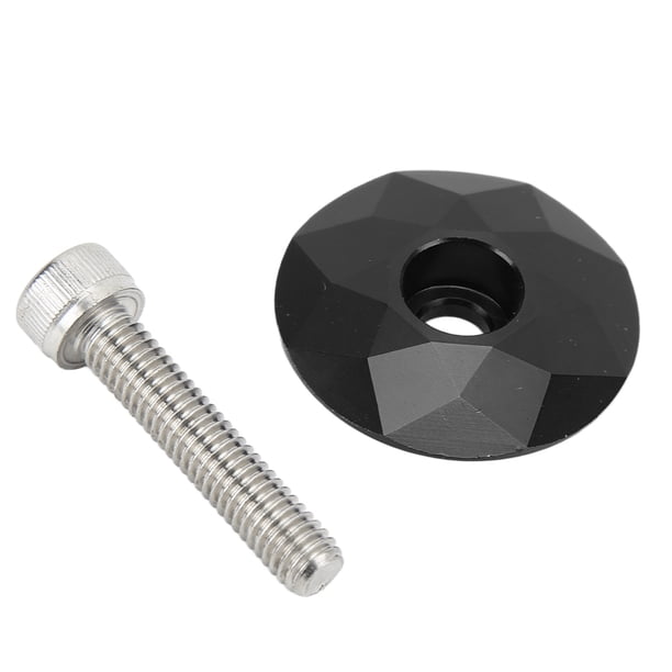 Cubierta Superior Para Vástago De Bicicleta, Cubierta Superior Para Auriculares De Bicicleta Con Revestimiento Al Vacío De PVD Sin Deformación, Dureza Mejorada Para Reparación Mgaxyff Negro