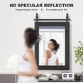 thumbnail image 5 of Hasipu 18"x26" Farmhouse Bathroom Mirror - Black Rustic Wood Framed Wall Mounted Mirror, Vintage Vanity Mirror with Barn Door Style for Bathroom Living Room Decor, 5 of 7