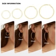 thumbnail image 2 of Set de aros grandes bañados en oro de 14K PICKBEAU, 2 of 7