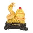 thumbnail image 2 of Figura de serpiente de resina de Año Nuevo chino, escultura de color dorado hecha a mano Feng Shui Talla L, 2 of 9