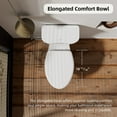 thumbnail image 2 of Los Flexi 17" ADA Toilet for Bathroom with Elongated Bowl and Comfort Height, Durable Seat and Powerful Siphon Jet Flush 1.28 GPF, 12" Rough-In, 2 of 13
