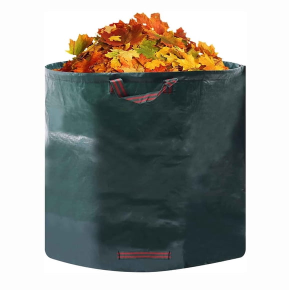 Meitianfacai Sac pour Déchets de Cour, Sac Réutilisable Extra Grand 400 L pour la Collecte des Débris de Jardin avec Revêtement Imperméable et Gants de Jardinage Inclus pour Couper les Feuilles et l'Herbe