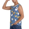 thumbnail image 3 of Picia Chicken Family mens Cotton Tank Undershirts , Moisture-wicking Ribbed Tanks, Lightweight Cotton Tank Undershirts-XX-Large, 3 of 8