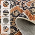 thumbnail image 5 of Jolicasa Area Rugs 4'x6' Washable Rug, Non-Slip Soft Low Pile Print Pattern Western Rug for Living Room, Stain Resistant Boho Tribal Carpet for Bedroom Dining Room Office Decor, Orange, 5 of 10