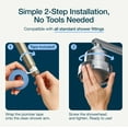 thumbnail image 4 of MyHalos Filtered Shower Head for Hard Water Filter - High Pressure, Removes Chlorine - Shower Head Filter for Hard Water Softener Showerhead, Easy Install, For Hair & Skin, Filtering, 4 of 7