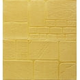 thumbnail image 1 of Dundee Deco 3D Wall Panels - Peel and Stick Wall Sticker, Modern Faux Stone Tile Yellow Self Adhesive Foam Wall Paneling for Interior Wall Decor, Pack of 10, Covers 52.9 sq. ft., 1 of 5
