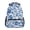 Blue and White Porcelain Floral, variant on School Backpack Lightweight Multipocket College High Middle Student Bag 15L Teal Orange Marble