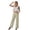 Beige, variant on Women's Polka Dot Pants, Loose Fit Wide Leg Casual Trousers, Mid Rise Non Stretch Denim Pants for Women, Beach Vacation Outfits, Daily Wear and Relaxed Style-Beige