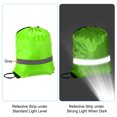 thumbnail image 5 of REGALWOVEN Polyester Drawstring Bag Reflective Cinch Sack for Gym Sports Green, 5 of 7