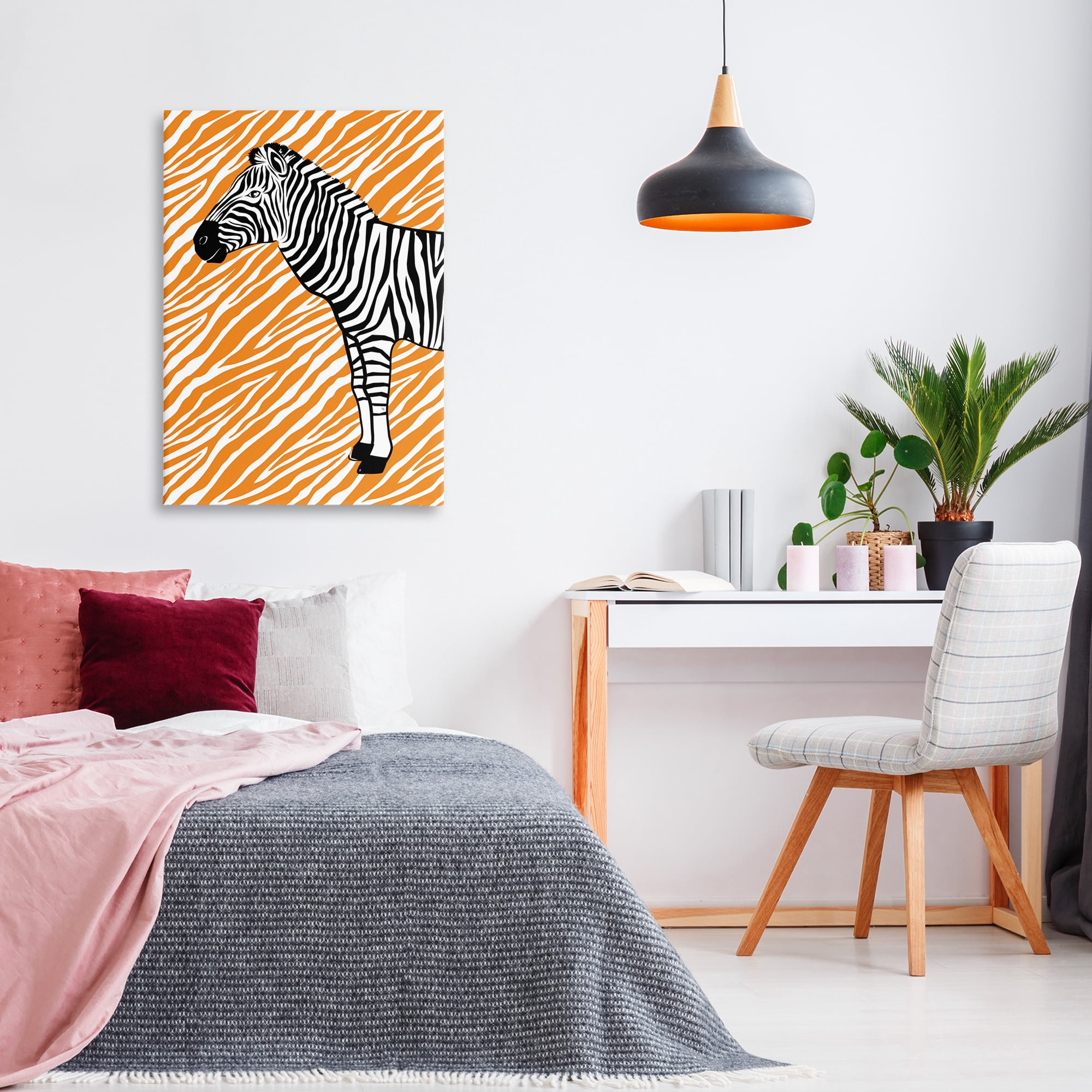 Stupell Industries Zebra Stripes Pattern Animals Painting Wrapped Canvas Art Print Wall Art, 24 x 36