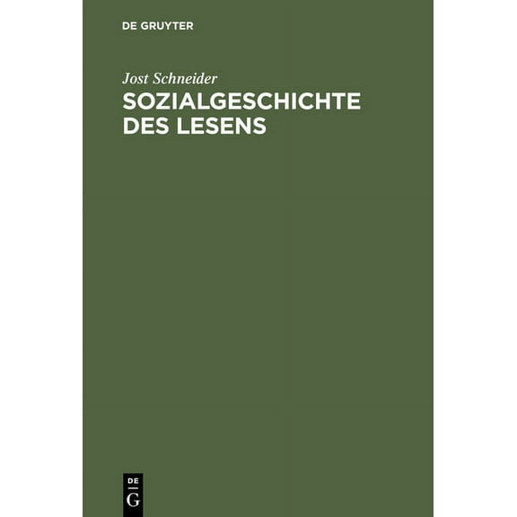Sozialgeschichte des Lesens, (Hardcover)