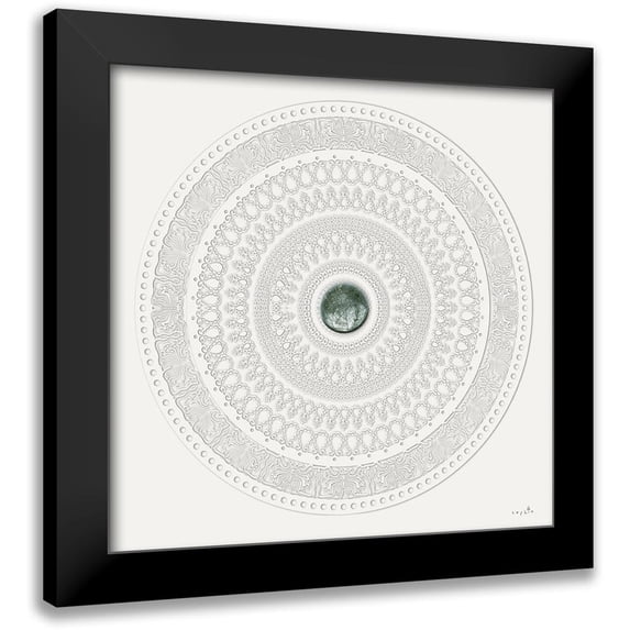 Sophie 6 20x20 Black Modern Framed Museum Art Print Titled - Mandala Jewels I