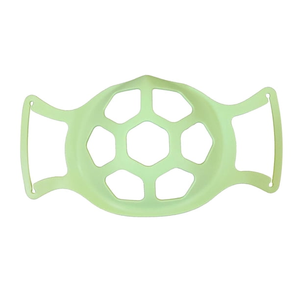 Soporte de máscara de silicona Marco de soporte interno para máscara de tela Máscara fresca Hack Más espacio para una respiración cómoda Lavabl Verde Soledad Soporte interior de cubierta facial 3D
