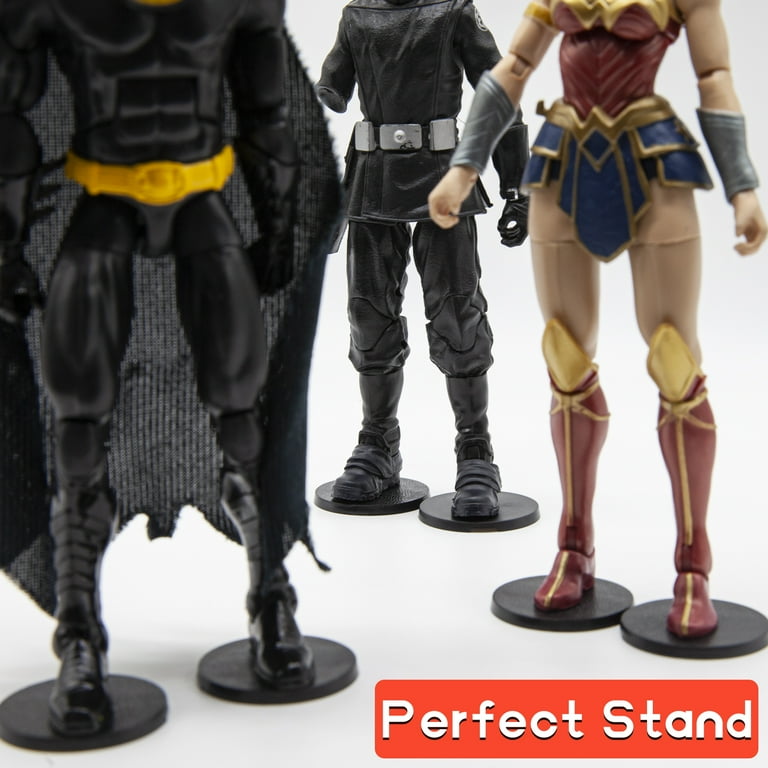 Display Base Stands for 6-inch Action Figures, Clear and Black, 28
