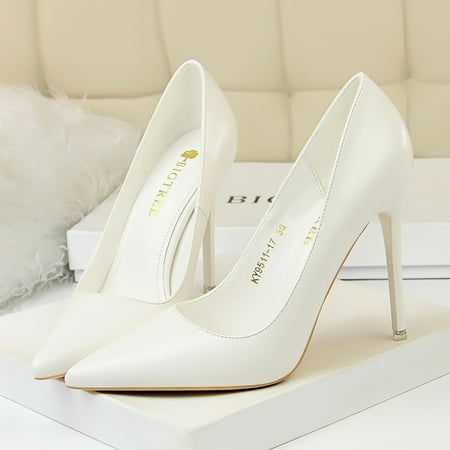 

Women‘s Sexy Solid Color High Heels Pointed Toe Stiletto Party Pumps OL Style Court Pumps