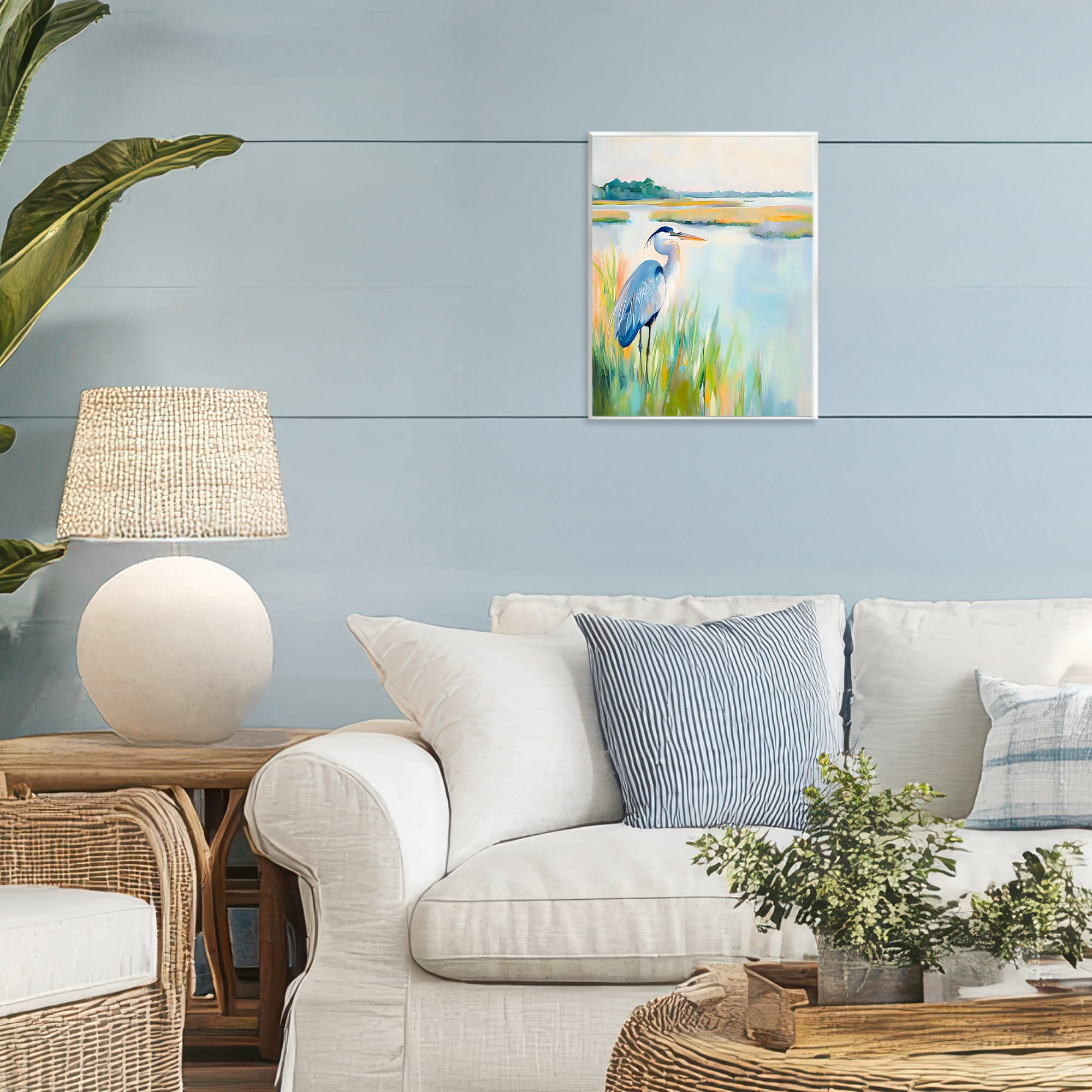 Stupell Industries Heron Perched in the Grass Wall Plaque Art, design by Creative Studio