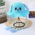 thumbnail image 6 of Rabbit Ear Sunshade Straw Hat Children Sun Hat Summer Sunscreen Ear Moving Bunny Hat Cosplay Party Holiday Hats 4-12 Years (beige), 6 of 7