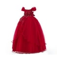 thumbnail image 3 of HuaAngel Kids Prom Ball Gown Girl Lace Tulle Flower Princess Party Maxi Dress, 3 of 7
