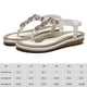 thumbnail image 2 of Sandalias de vestir bohemias Zapatos de verano con diamantes de imitación y correa elástica en el tobillo para mujer, 2 of 7