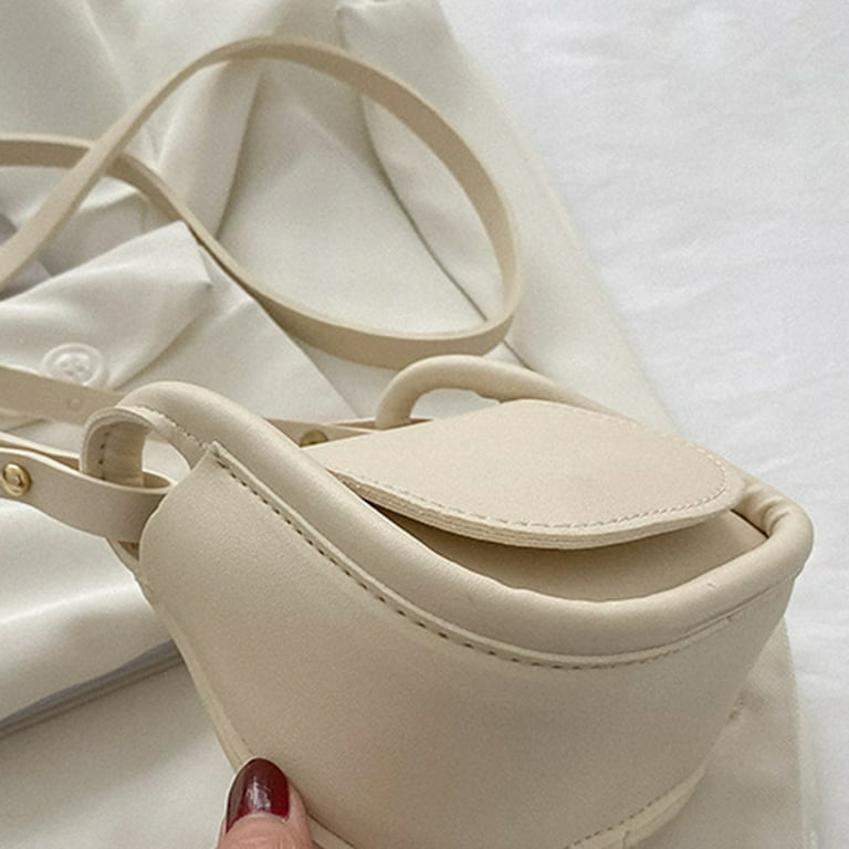 LA TALUS Shoulder Bag Large Capacity Zipper Closure Trendy Minimalistic  Widen Webbing Storing Cosmetics Faux Leather Square Shape Cross-body Bag  Women