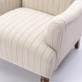 thumbnail image 3 of Comfort Pointe Fabric Stripes Armchair, Beige, 3 of 10
