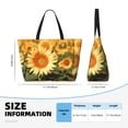 thumbnail image 4 of Daiia Golden Sunflower In Field Beach Travel Bag - Water-Resistant Beach Bag, Lightweight Tote with 7 Pockets for Women and Men - Gym,Pool,Camping,Reusable Grocery Bag, 4 of 7