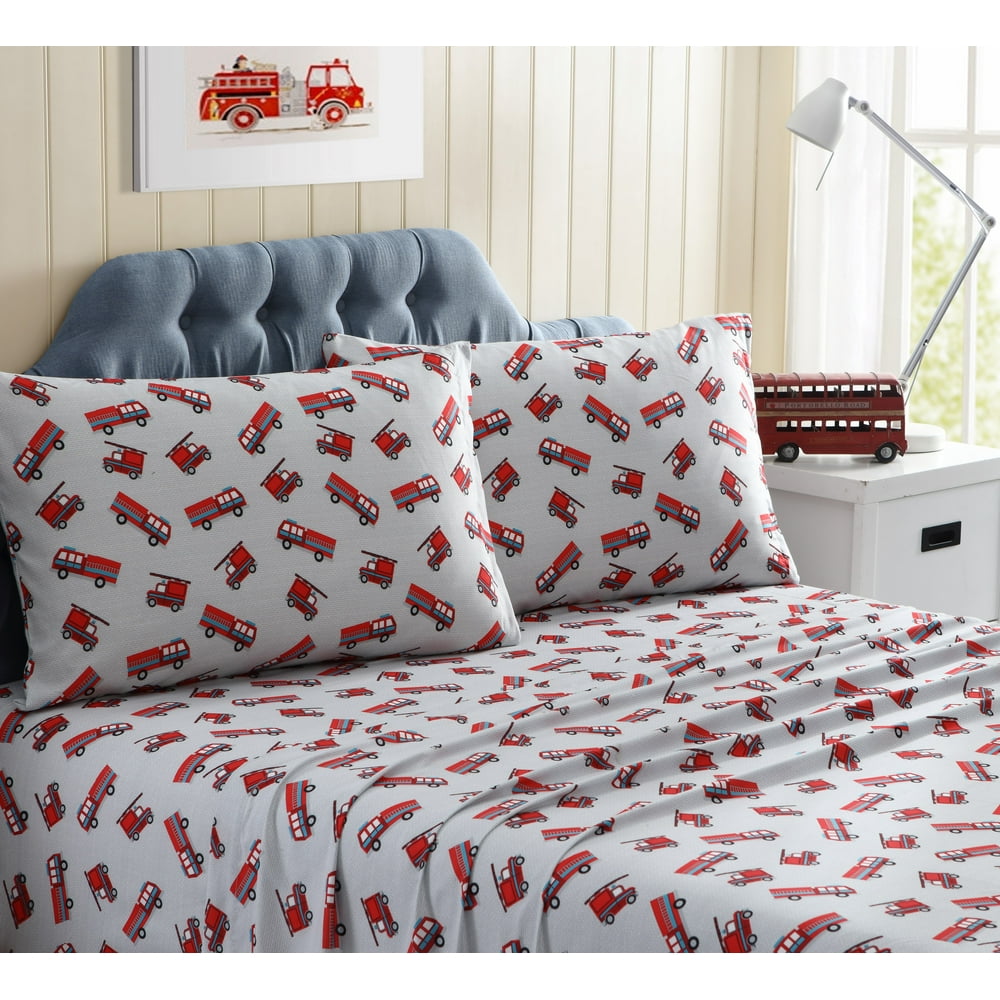 KiKi Fire Truck Kids Sheet Set