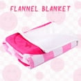 thumbnail image 6 of Preppy Throw Blanket Pink Smile Face Blanket Cute Flannel Soft Blanket Plush Fuzzy Pink Blanket Preppy Bedding Stuff for Dormitory Living Room 50" x 60"(Checkered Smile Face), 6 of 7
