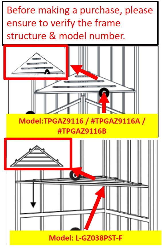 APEX GARDEN Replacement Canopy Top for Garden Treasures 10' x 10' Brown Metal Square Semi-Gazebo Model #L-GZ038PST-F