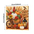 thumbnail image 3 of Thanksgiving Pearl Gem Art Painting Kit, 10x10in Framed DIY Bead Art, Pumpkin Fall Harvest Wall Decor for Beginners, 3 of 5