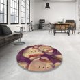 thumbnail image 4 of Ahgly Company Machine Washable Indoor Square Transitional Brown Sand Brown Area Rugs, 7' Square, 4 of 7