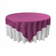 thumbnail image 2 of LA Linen TCpop90x90-MagentaP81 Polyester Poplin Square Tablecloth, Magenta - 90 x 90 in., 2 of 3