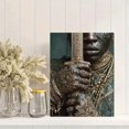 thumbnail image 2 of Black Hand With Golden Royal Sword Canvas Print, African Royalty Elegant Home Living Room Wall Decor Art, 2 of 8