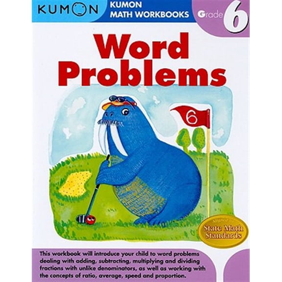 Pre-Owned Kumon Grade 6 Word Problems (Paperback) 1934968633 9781934968635