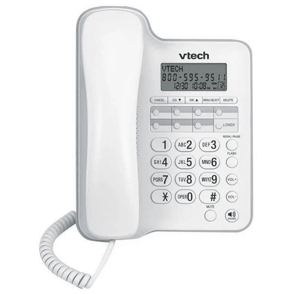 Vtech Corded Speakerphone with Caller ID & Call Display (Model: CD1153) - White