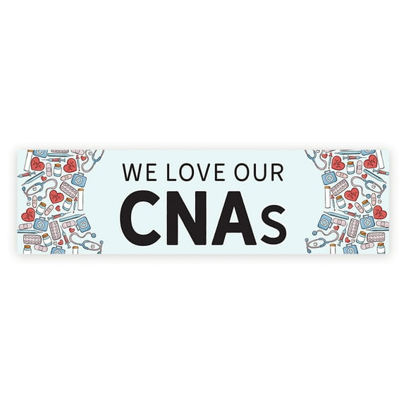 Koyal Wholesale 13x48 in Silk Paper Happy CNA Nurses Week Banner
