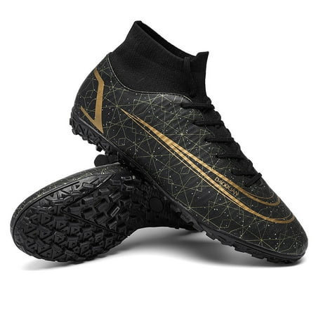 

Men‘s High Top TF Turf Ground Cleat Soccer Shoes Anti Skid Breathable Professional Sport Training Sneakers For Adult Youth Child Training Competition
