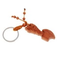 thumbnail image 1 of Cadena de Llavero para Coche Colgante con Escultura Tallada Yin Chino para Familiares 4 Hugo Llavero colgante afortunado de madera, 1 of 10